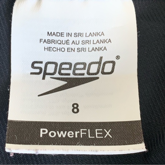 Speedo Power Flex Super Pro Swimsuit Womens 8 Black CrossBack Performance Fabric - Picture 3 of 10